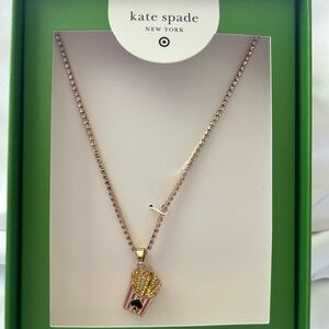 NWT Kate Spade x Target Gold and Yellow Fry Pendant Necklace